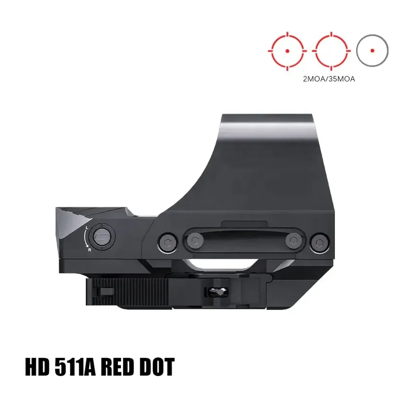 100% solar and battery HD511A open reflection X optical red dots available for wholesale buyers to use