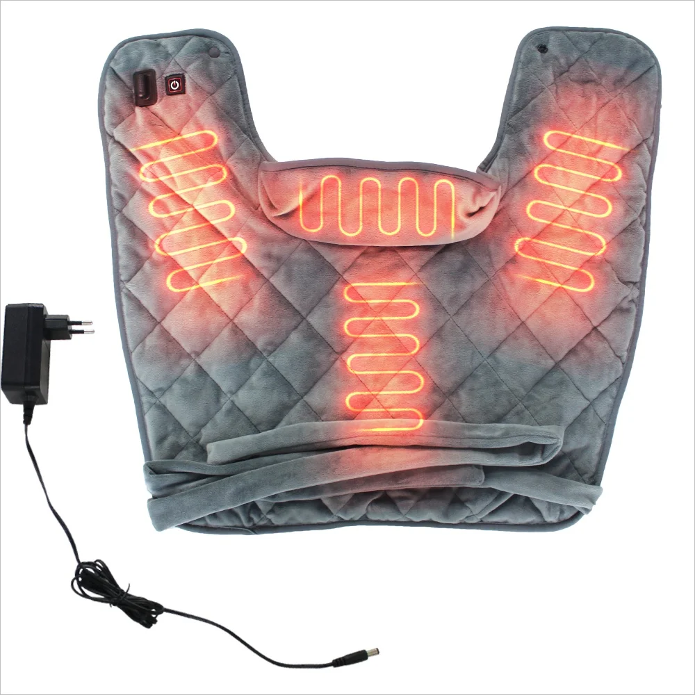 12V Multi-Function Neck & Shoulder & Back Heating Wrap for Body Pain Relief