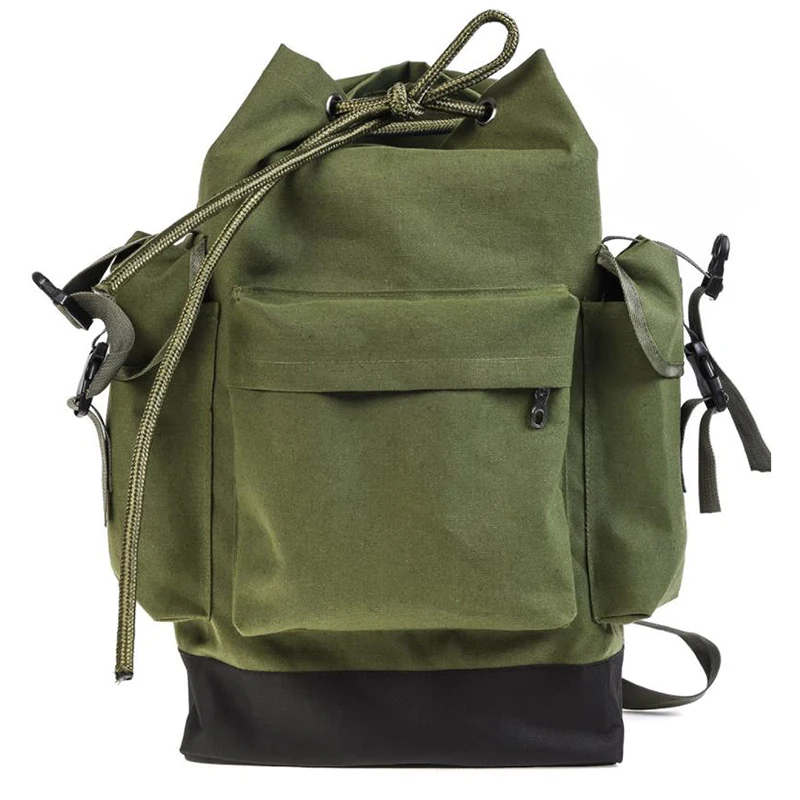 70L Large Fishing Storage Backpack Fishing Gear Bag Canvas Shoulder Bag for Outdoor Sport