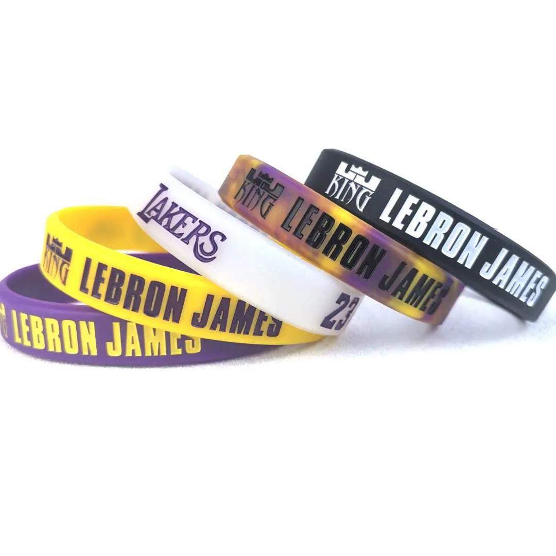 N BA Kobe Irving James Curry Star Bracelet Sports Basketball Silicone Luminous Bracelet Men High Quality Trendy Opp Bag BANGLES