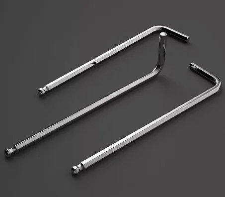 Nickel Plated L-Type Hex Key Wrench Galvanized Hardened Steel Hand Tools with OEM Customization for DIY Metric System