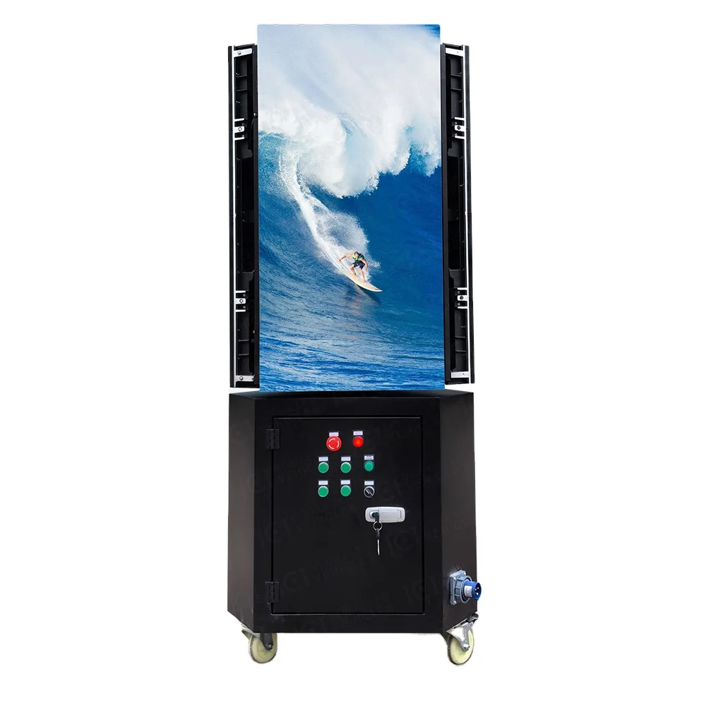 HD P3.91 New product  3-sided rotating LED vehicle Outdoor  led display creative rotating screen mobile digital billboard screen