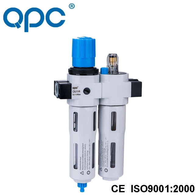 
OU Series Pneumatic Air Filter Regulator Lubricator Combination FRL Pneumatic Air Filter Combination 