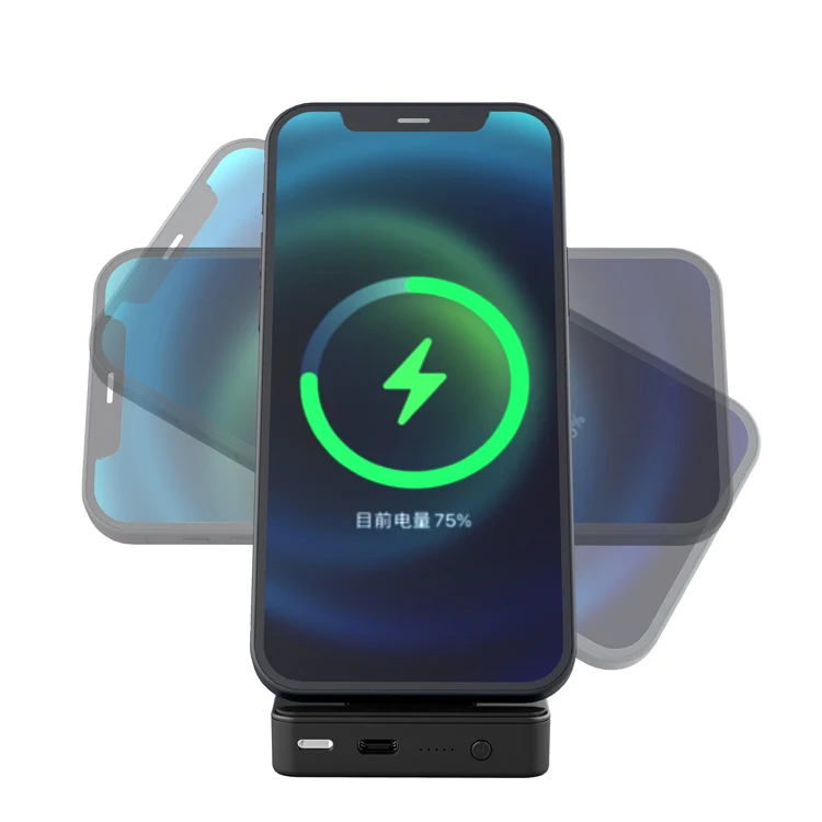 5000mah Magnet Wireless Power Bank  For Iphone for Xiaomi with Retractable Stand and Slim Design Powerbank