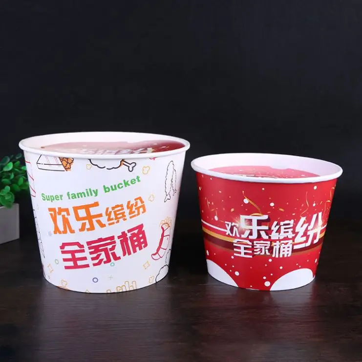 Custom 32Oz 46Oz 64Oz 85Oz 130Oz Popcorn Paper Cup Bucket