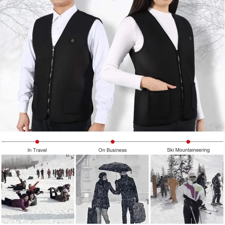 heating warm vest inner tank battery 9 zone description high-end intelligent charging and jacket without