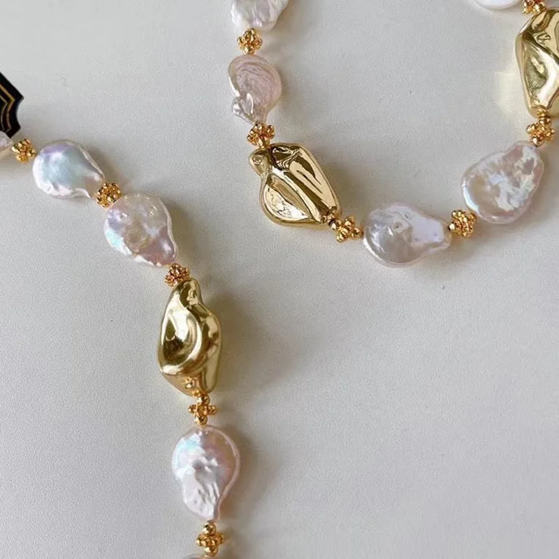 Irregular Baroque Pearl Jewelry Set OT Buckle 14K Gold Filled Fashion Jewelry Jewelry Sets For Girls