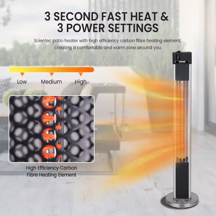 Best Selling Household Infrared Carbon Fiber Freestanding Electric Heater Indoor Heater