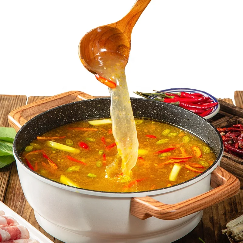 Sour soup hot pot base seasoning hot and sour gold soup guaranteed quality Chinese food condiments factory price