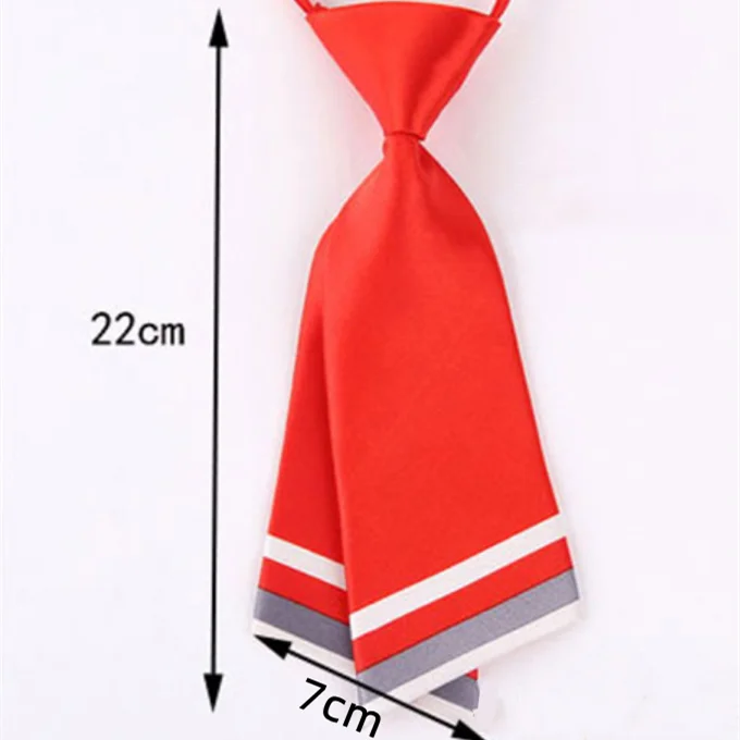 Adjustable Strap Ladies Uniform Shinny Satin Short Ties Striped Pre-tied Bowtie for Women Uniform Necktie