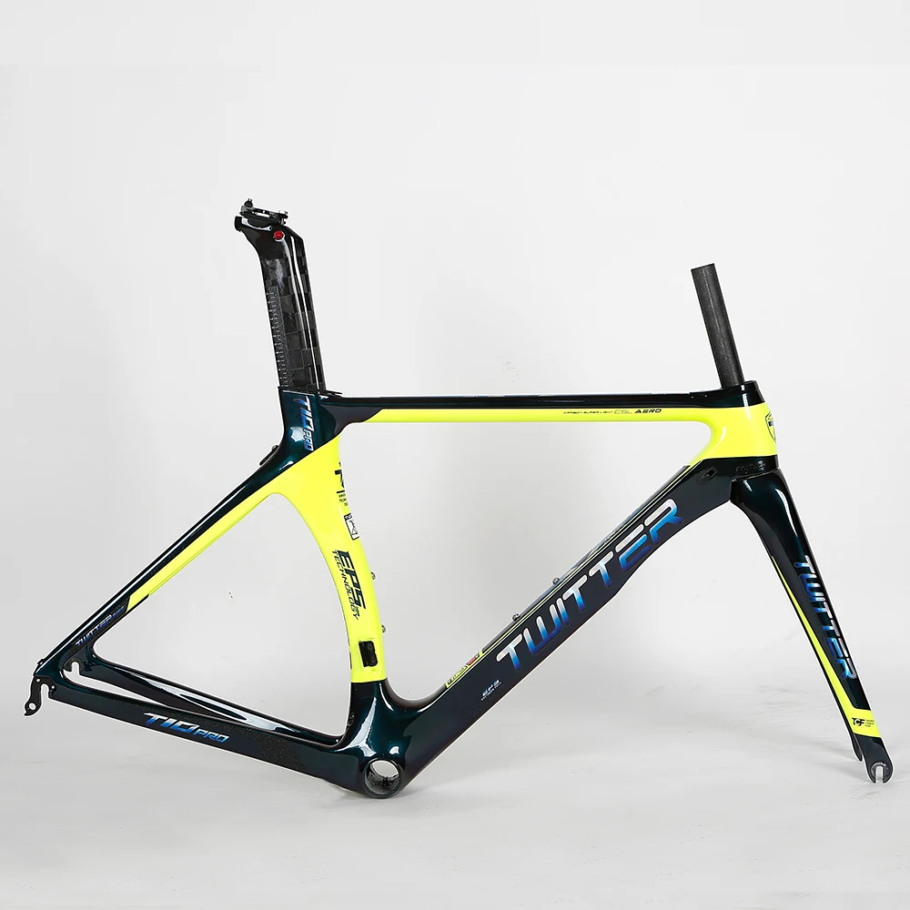 
China wholesale bike parts holographic printing EPS Aero carbon frame racing bike 