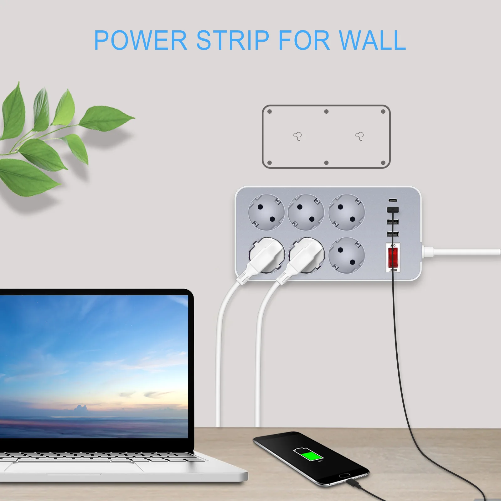 New Smart German standard patch panel European standard USB plug Russian plug-in Spanish cable tray