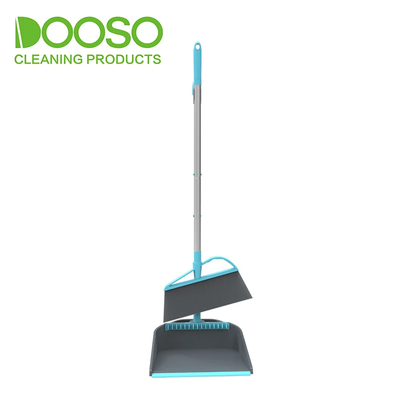 Modern Broom and Dustpan Set Heavy Duty for Home with Long Adjustable Handle Broom with Dust Pan