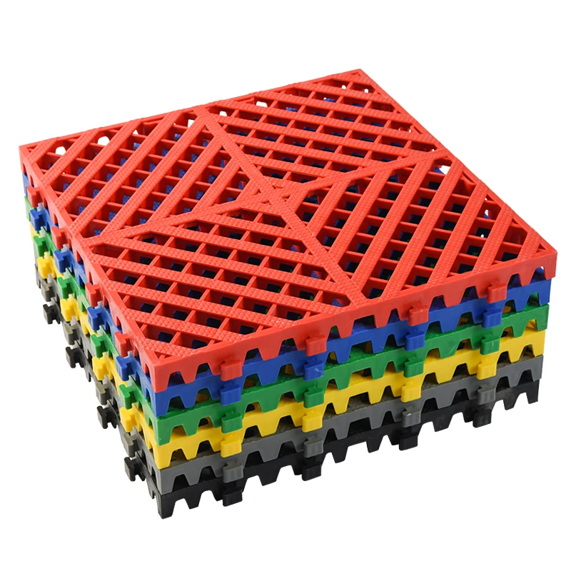 High quality plastic floor grating plastic floor carpet price garage floor tiles interlocking plastic 400X400X18mm