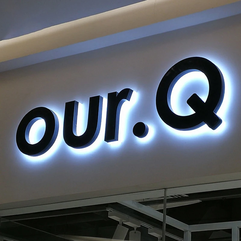 Custom Indoor 3D Acrylic Letters Logo Design Wall Letters Signs Signage led backlit sign electronic Illuminated Sign