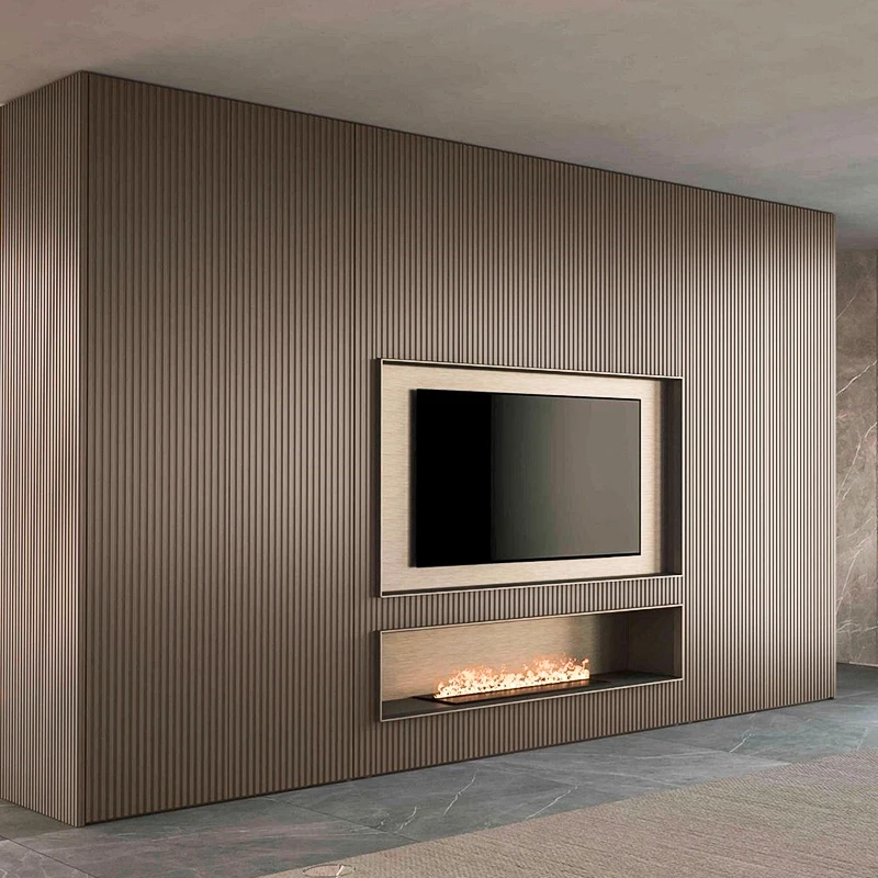 160mm Panneau de mur Wall Decor Diy Wood Slat Wall Native Fluted Seamless Joint Murelement Tv Wall Decoration For Interior