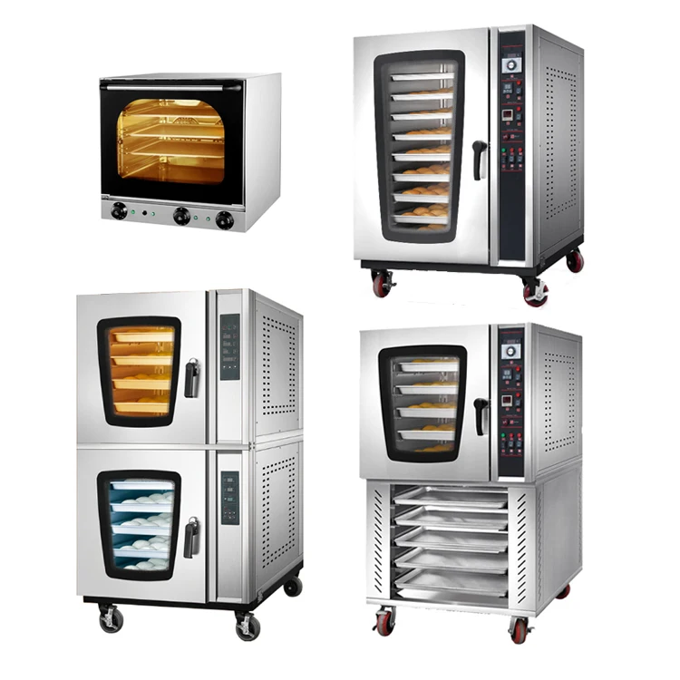 Commercial Bakery Equipment Digital Panel 10 Trays Hot Air Gas Convection Oven