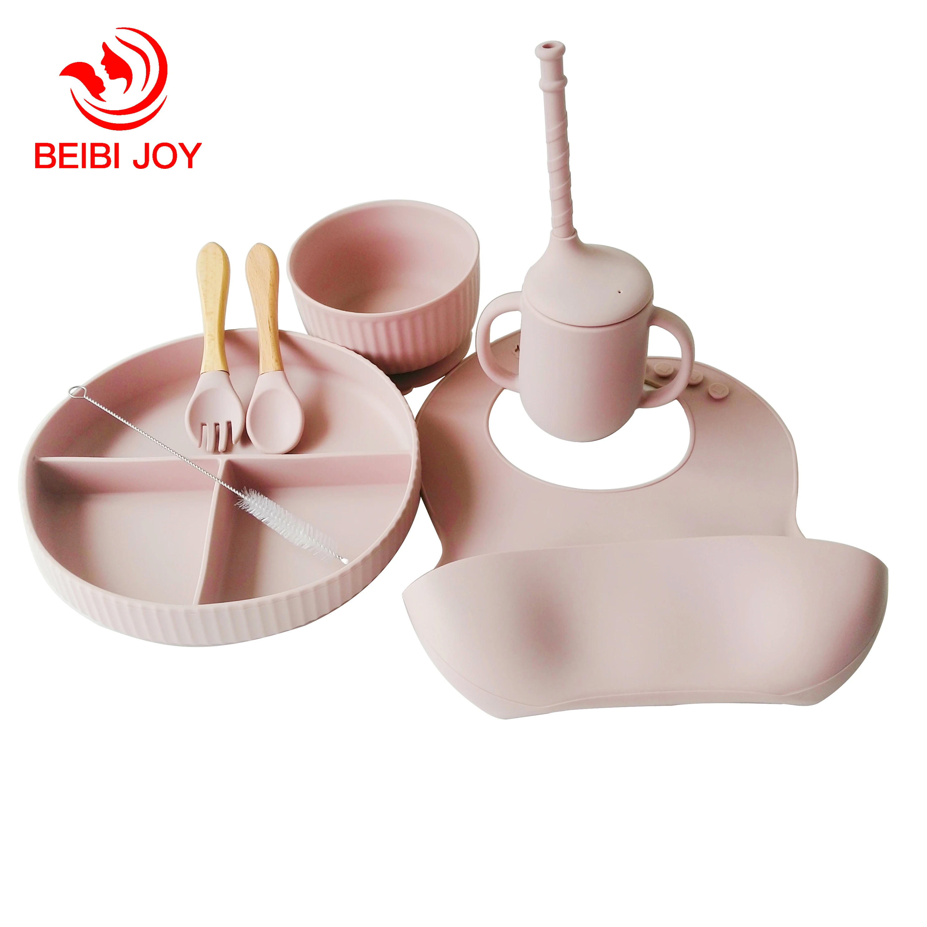 6PCS Baby Feeding Bowl Set Food Grade Silicone Plate Suction Big Bowl Children Feeding BPA Free Baby Infant Waterproof Tableware