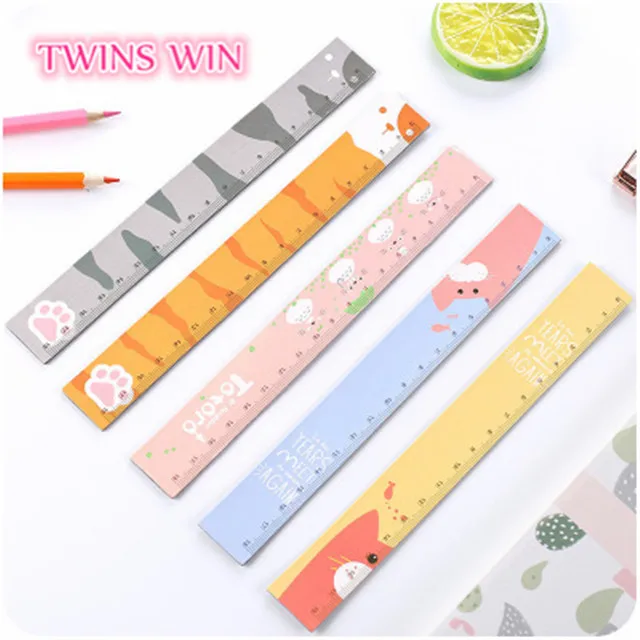 2019 японские школьные принадлежности пластиковая складная линейка с милым котом