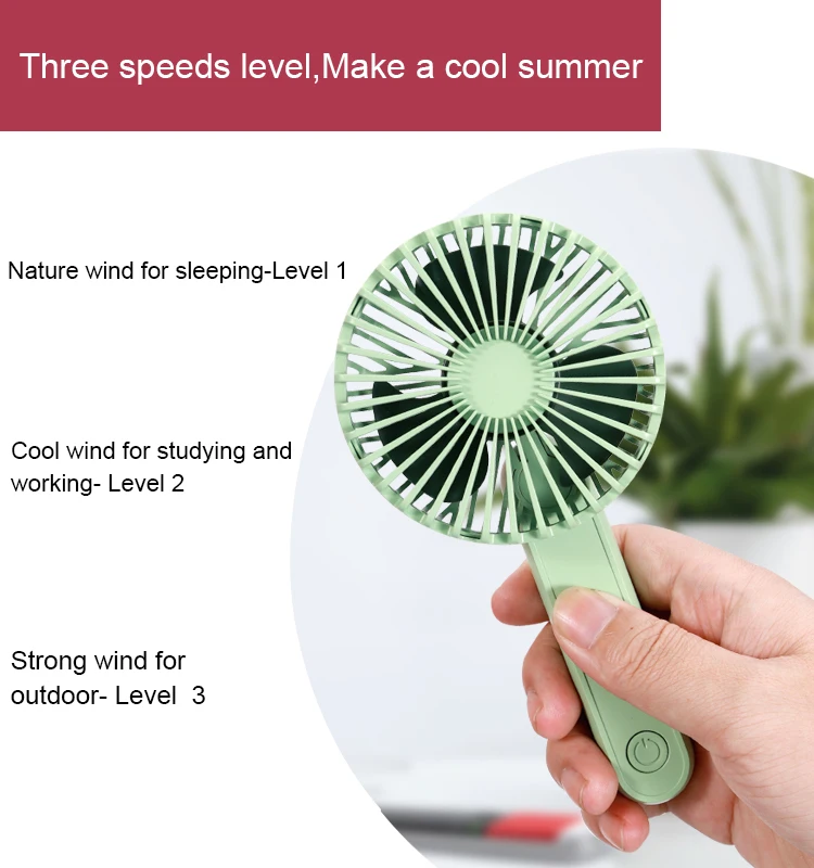 
Mini&Light hand fans customized logo mini usb charging adjustable angle handheld fan 