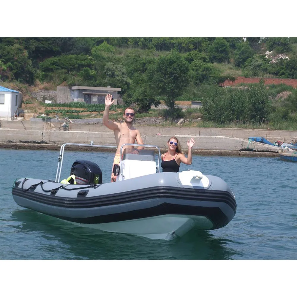 New Design Sedili Per Bass Boat Inflatable Boat 4-5 Person Hypalon Hard Bottom Electric Pontoon Boat For Sale