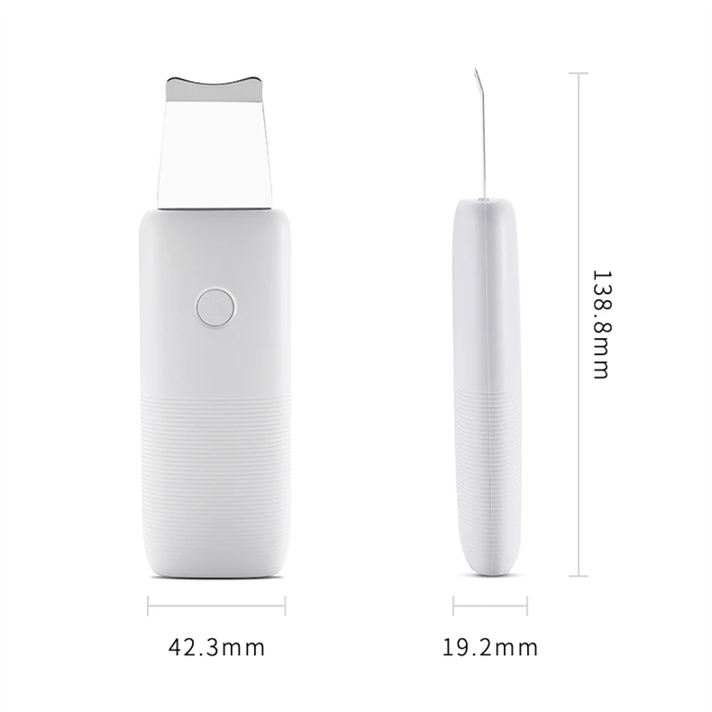 
2021 Private Label Portable Deep Cleansing Facial Peeling Ultrasonic Skin Scrubber 