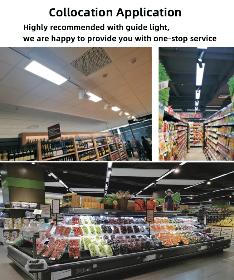 RONSE Mall Lighting Rail System Linear Track Led Supermarket Spot Down Light 50W Stop Stores Linear Track Led Light