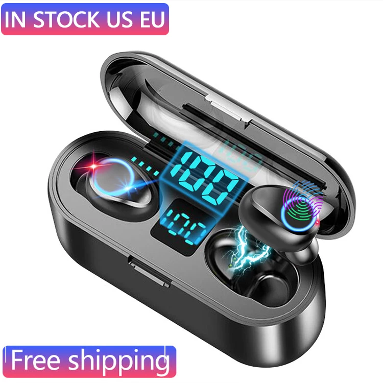 
Free shipping F9 Wireless TWS Earbuds Headphones Earphones 