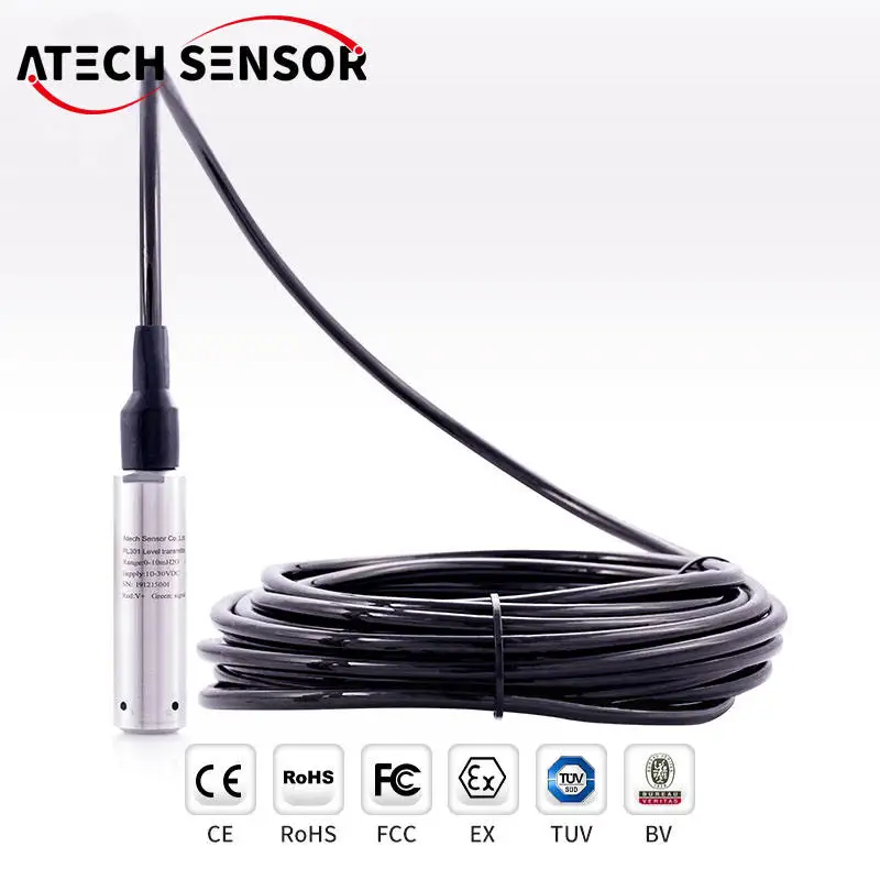 4-20mA submersible hydrostatic tank water level sensor suppliers  RS485 water level sensor for submersible pumps