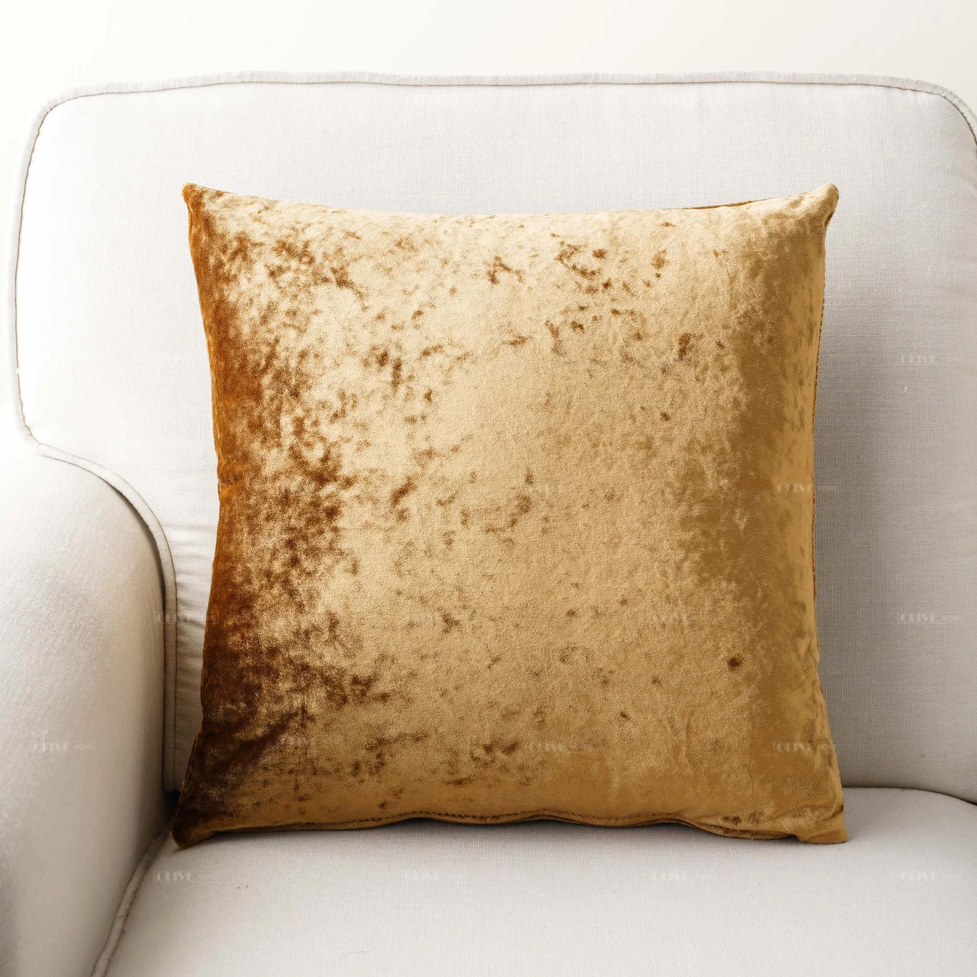 Decorative Throw Pillow Covers Glitter Velvet Handmade Pleated Design Soft Solid Square Pillow Case