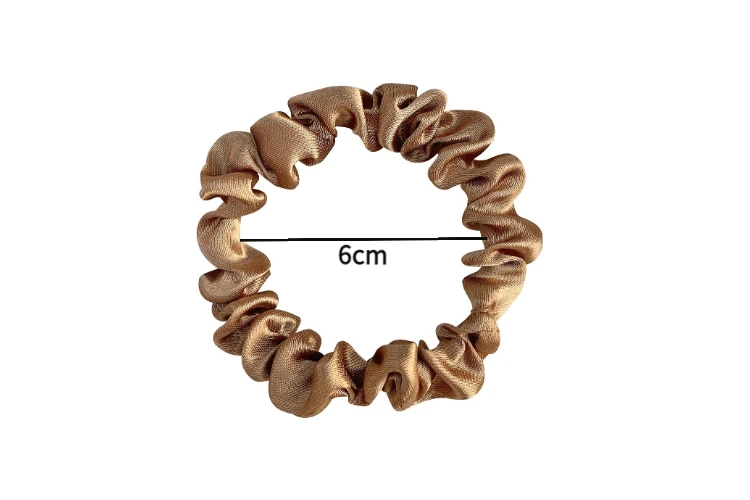 Wholesale Cheap Cute Thin Skinny Satin Scrunchies Women Girls Elastic Hair Tie Small Polyester Hair Scrunchies Custom