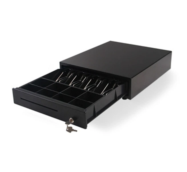 electronic POS stainless steel roller bearing cash drawer KER-350 white