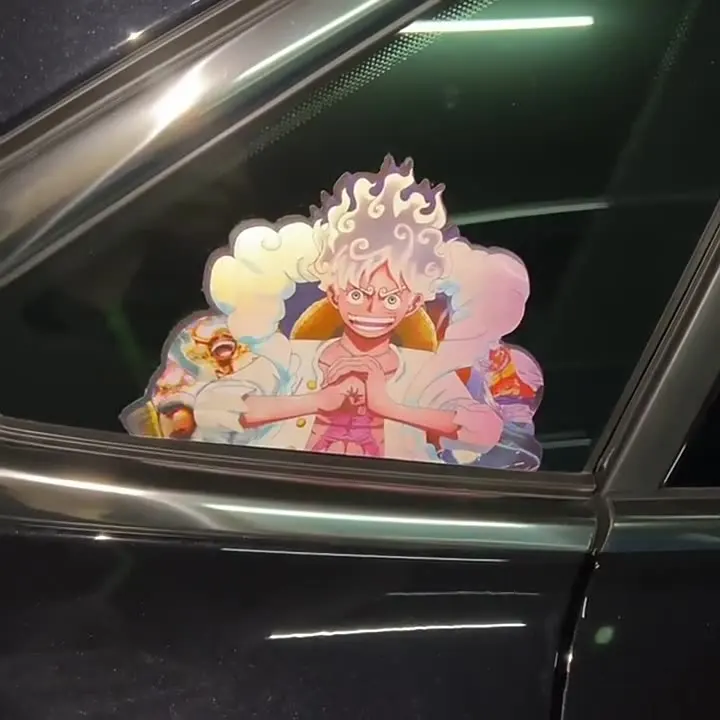 Promotional gift magic car sticker anime figure cool 3D gradient sticker