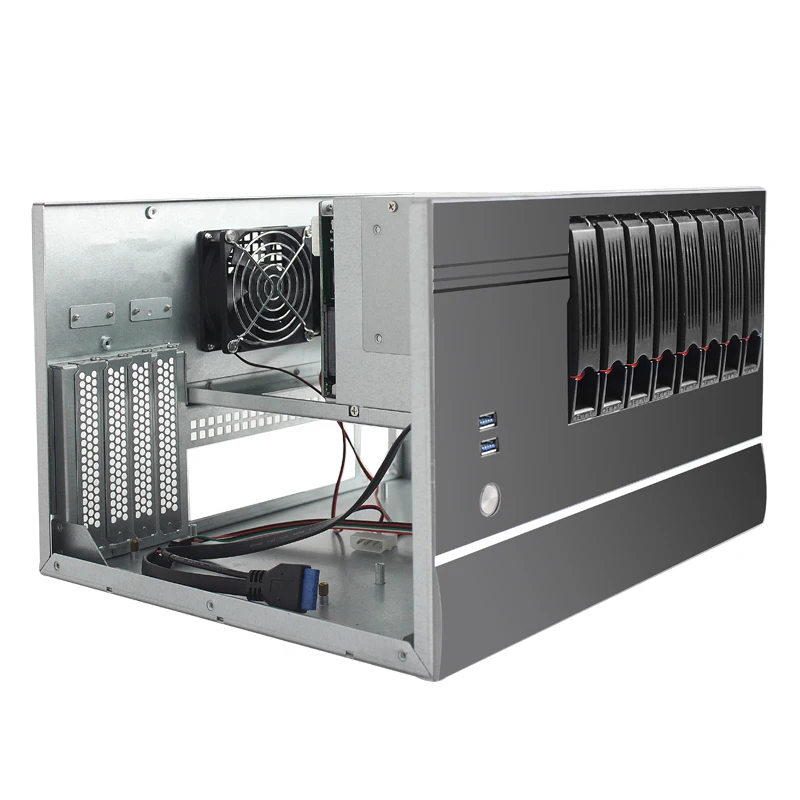 Корпус сервера Mini NAS 8 bay hot swap с 2,5/3,5 hdd, корпус nas для микро atx nas