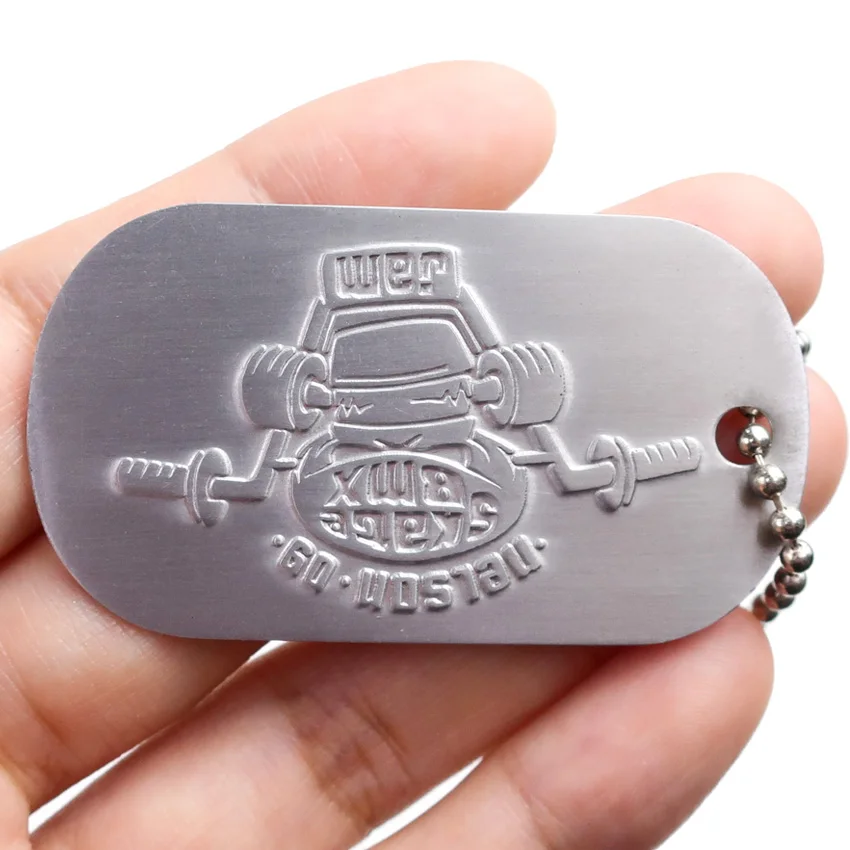 Custom engraving personalized plate dog tag stainless steel metal dog tags