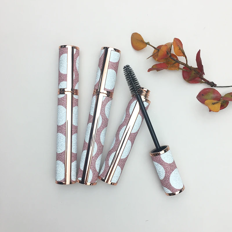 Unique so nice empty mascara tubes with brush gold leather mascara tube custom mascara empty containers