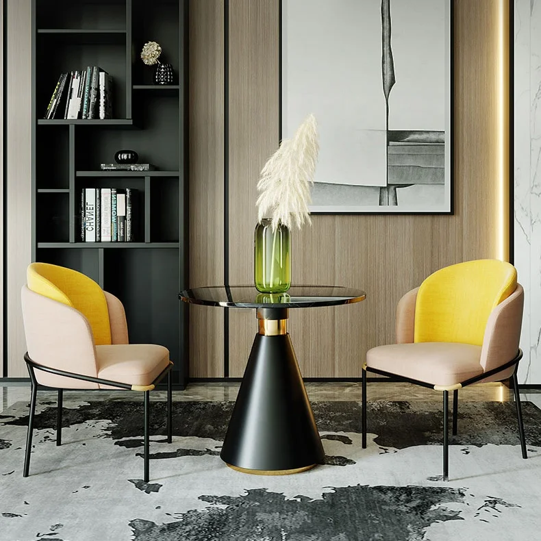 Discussion Table Marble Top Small Round Meeting Room Furniture Negotiation Table Dining Table Waiting Room Desk Small Size