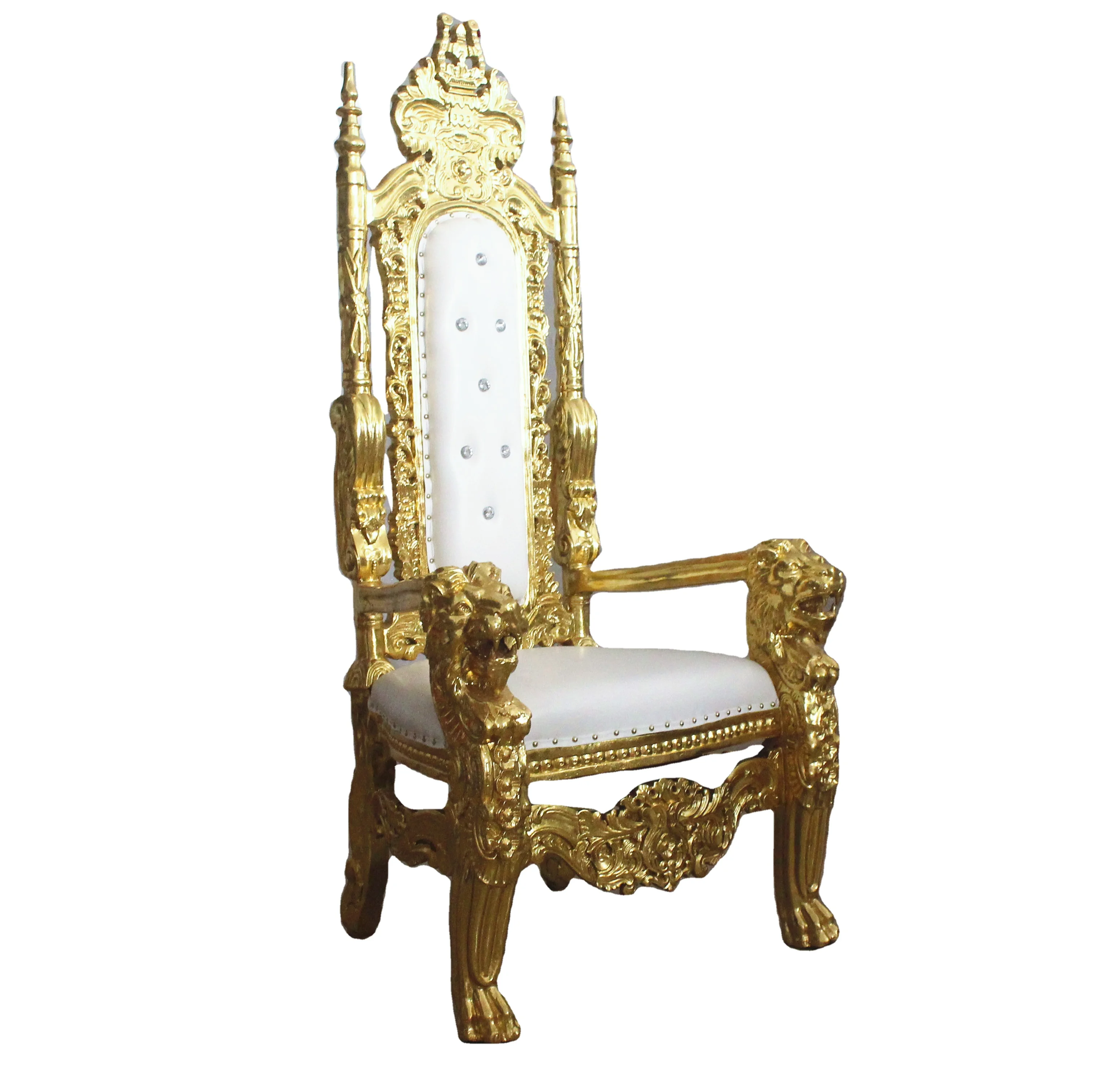 modern comfortable gold luxury wedding king queen royal throne chairs for wedding