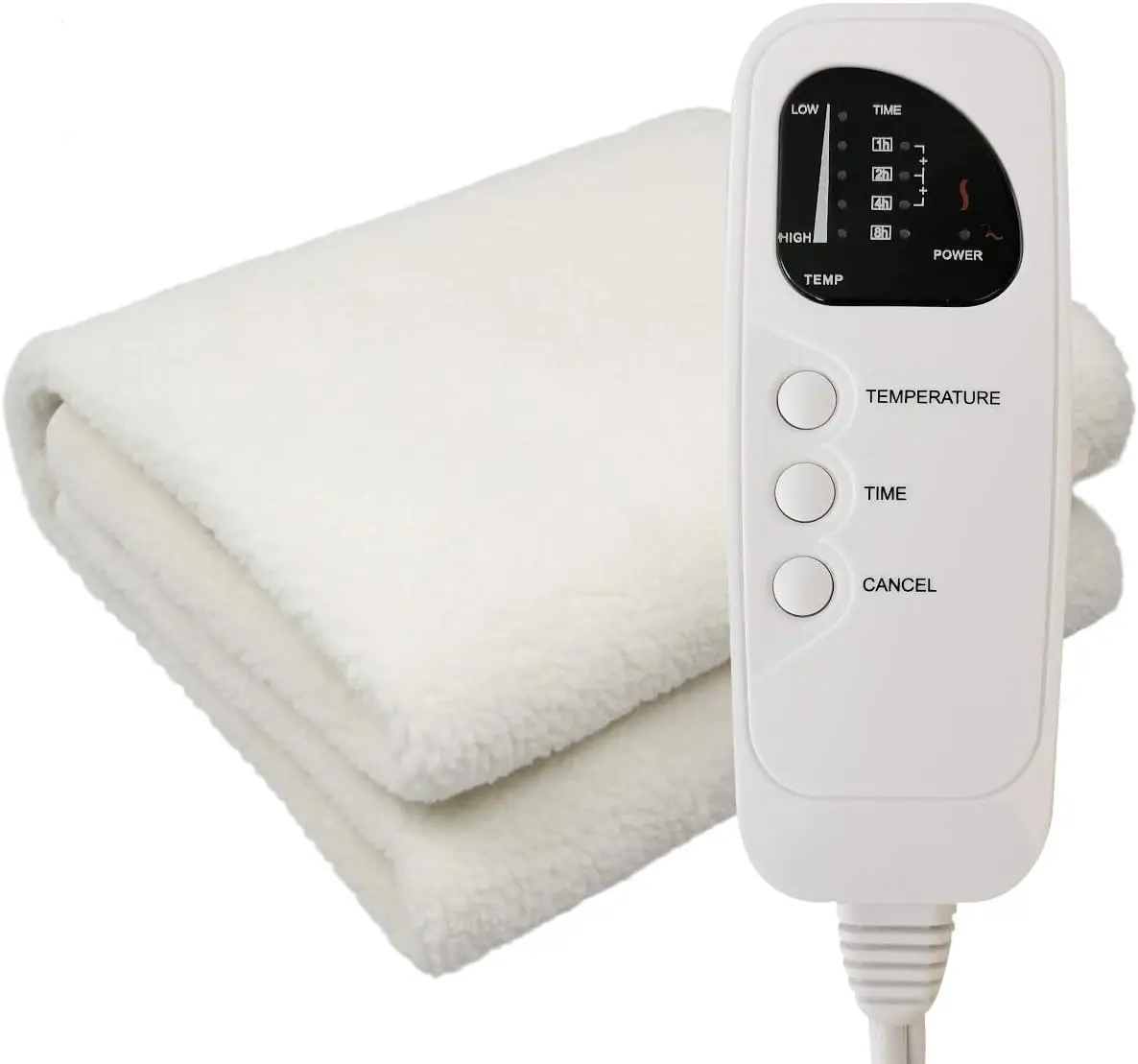 2024 New Electric Massage Table Warmer,1-5 heat settings and 1-8h adjustable timer,synthetic wool fleece,180*75cm,rapid heating