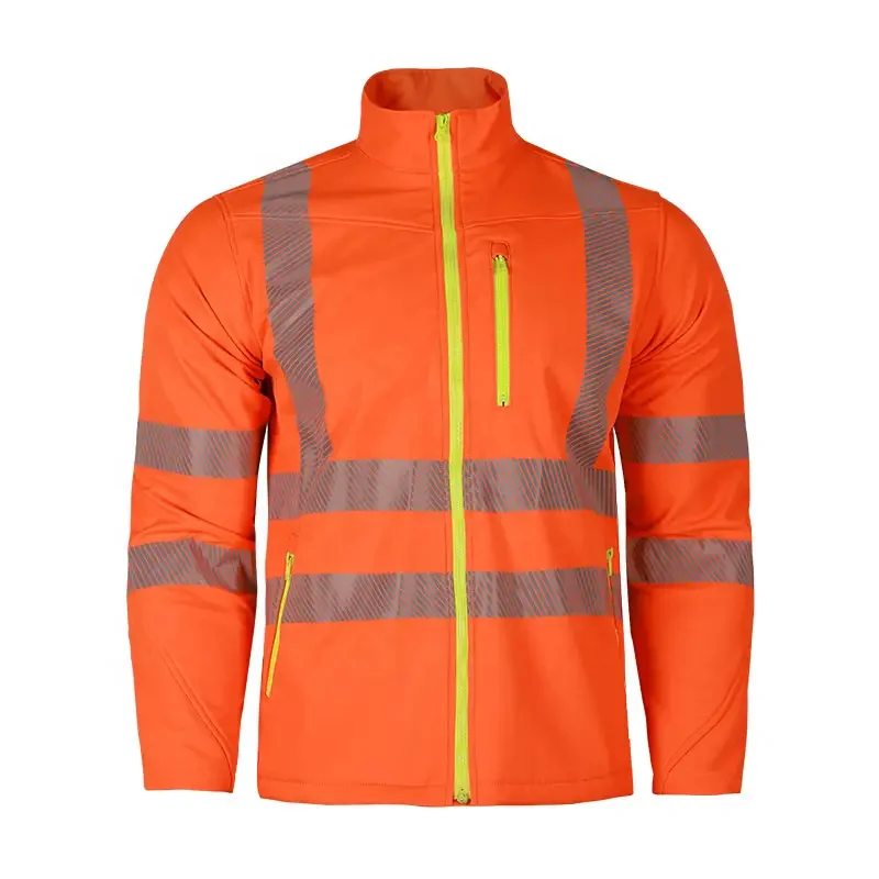 Factory Supply OEM Certified Hi Vis Breathable Wind And Waterproof Stretch Softshell Jacket