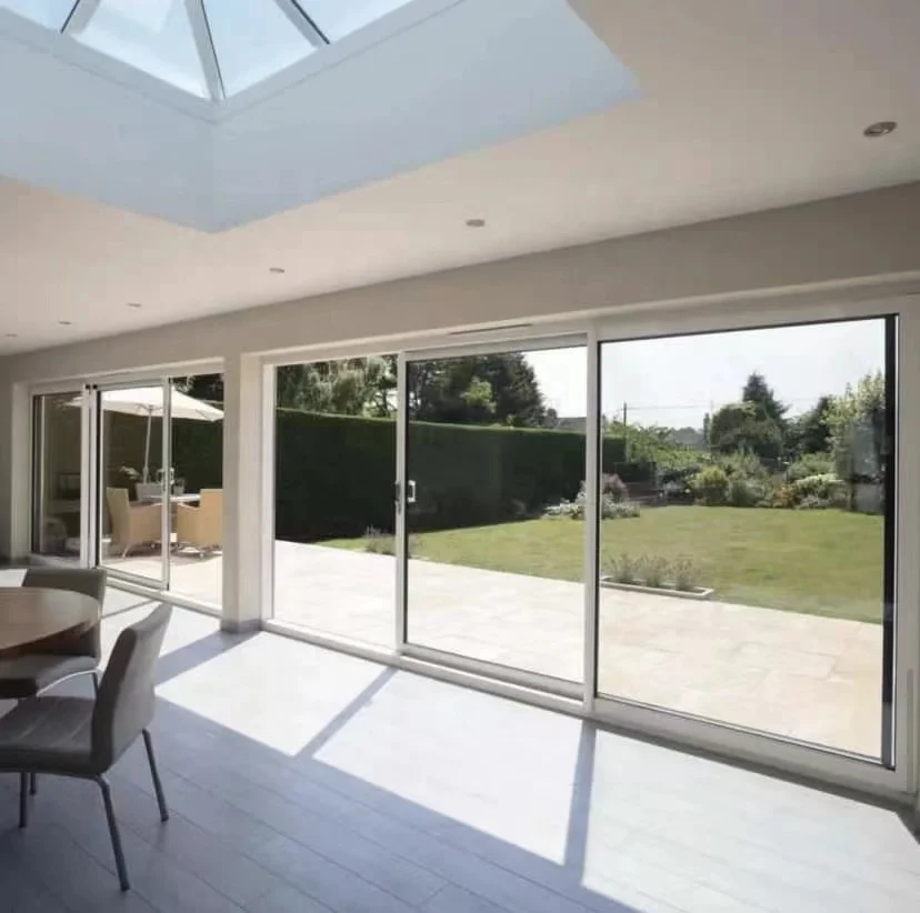 European design patio sliding glass door DIMEX UPVC vinyl windows and doors manufacturer plastic sliding doors for balcony