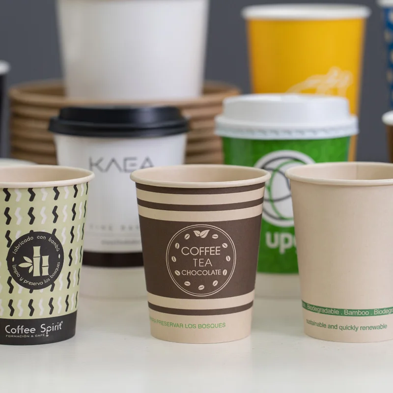 Wholesale 8oz 12oz 16oz 20oz 24oz Disposal Single Wall Coffee Paper Cup With PE And PLA Coated.