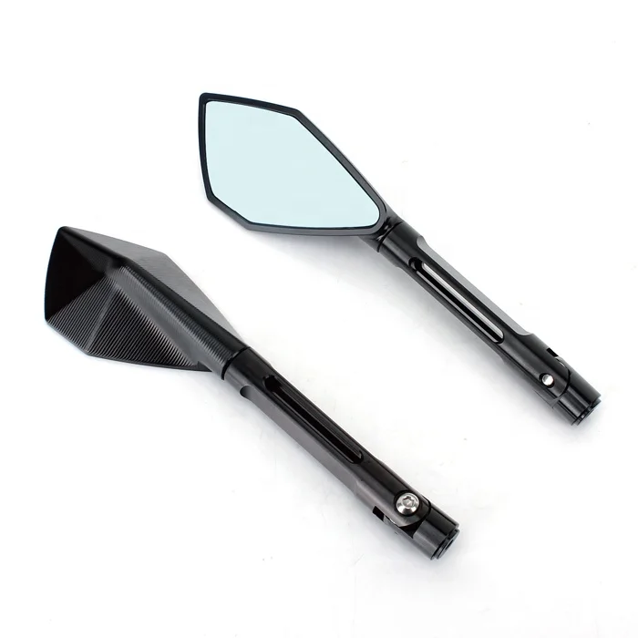 Universal CNC Aluminum Motorcycle Rear view Mirrors For Kawasaki Suzuki Triumph Rizom Style