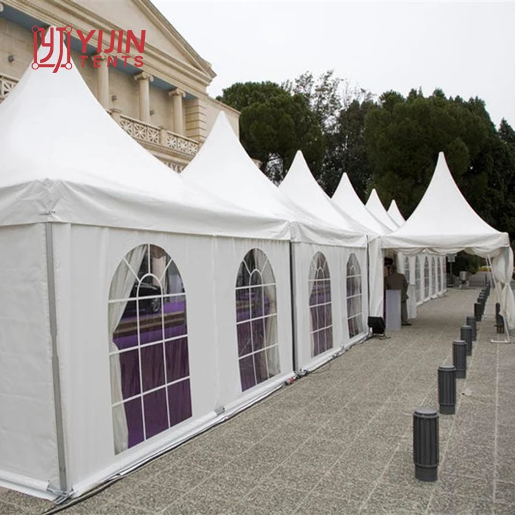 3x3 5x5 10x10 high peak white pvc fabric canopy outdoor nice pagoda tent for party 7 by 7