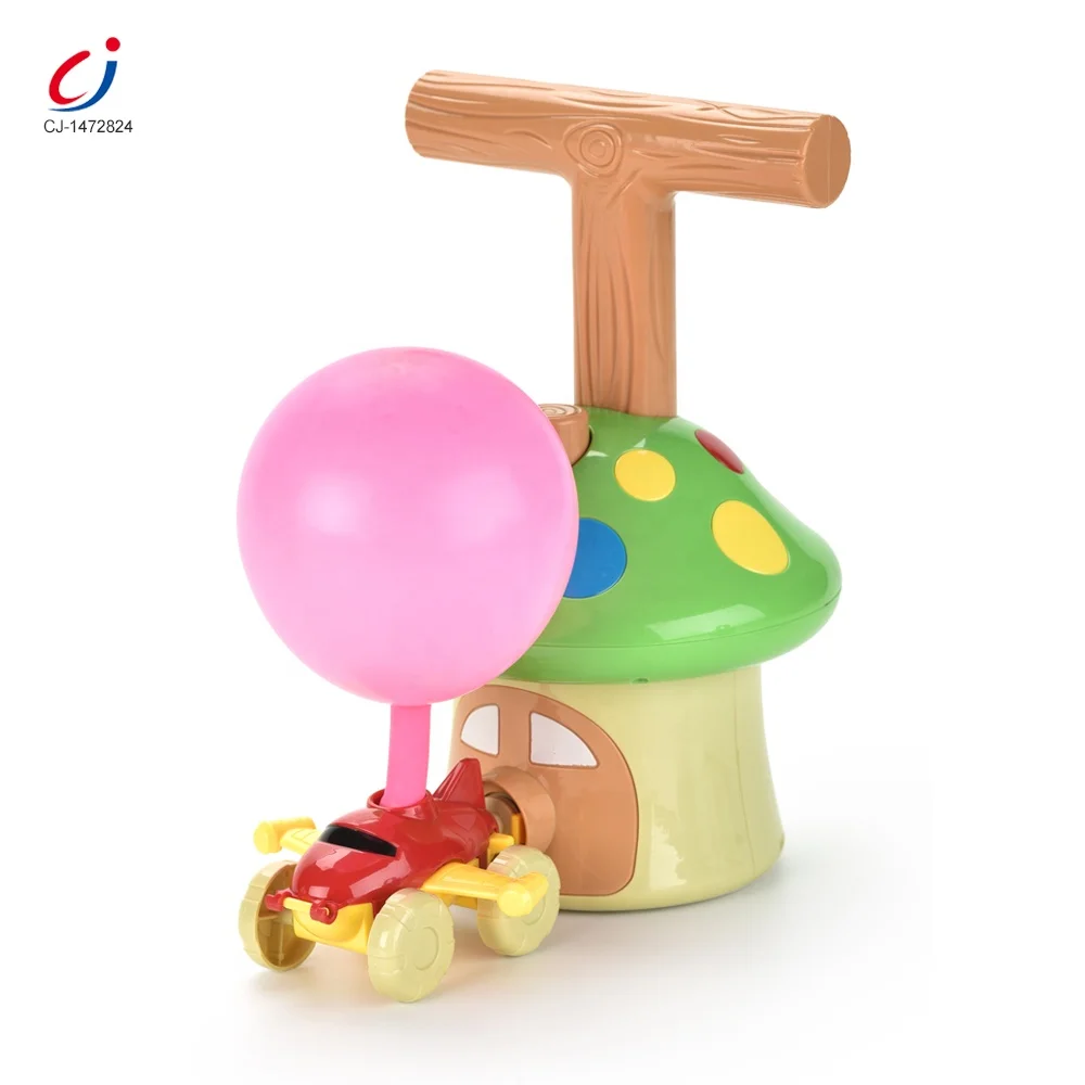 Chengji New Science Experiment Toy Hand Pump Launcher Tower Racing Vehicle Air Power Balloon Car