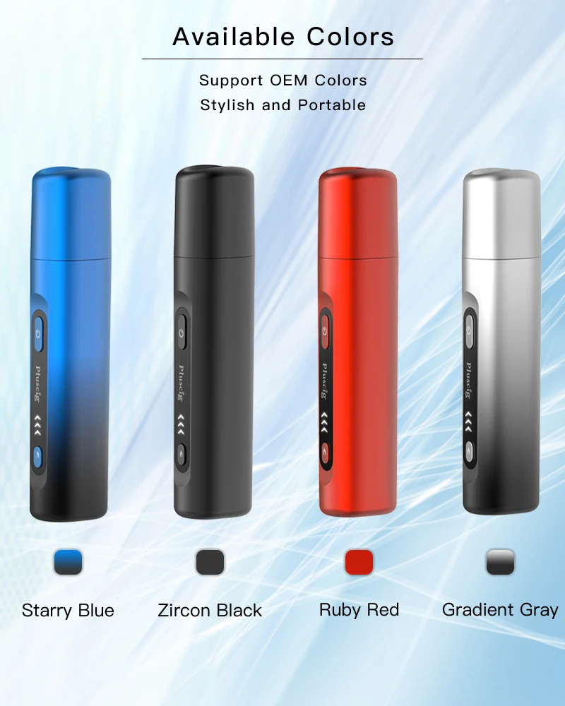 Business small and exquisite Pluscig Q9 1500mAh chiqos without burn fast heetsing smoking device dual heat not burning device