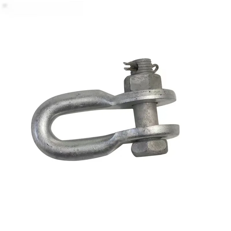 High Quality Hot Dip Galvanized Shackle Clevis Type U Anchor Shackle for Power Line Fittings/overhead Line Bow Shackles