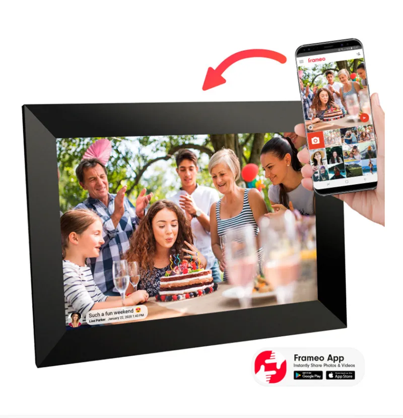 10 Inch Cloud Smart Video Frameo Bulk Marcos De Foto Digital Picture.Digital Photo Frames With Wifi