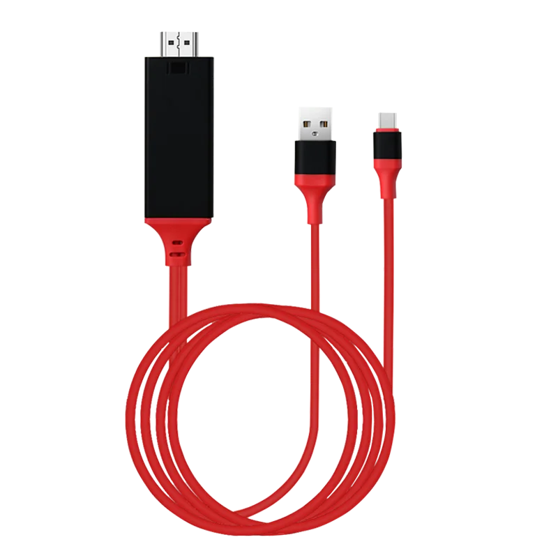 8-контактный usb-кабель для зарядки к HDMI кабель 2 в 1 адаптер для 2 м HDTV проектора ipad кабель-адаптер для iPad/iphone x/5/7/8 plus