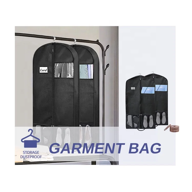Huahao reusable custom royal blue men non woven nonwoven garment suit bag for gowns